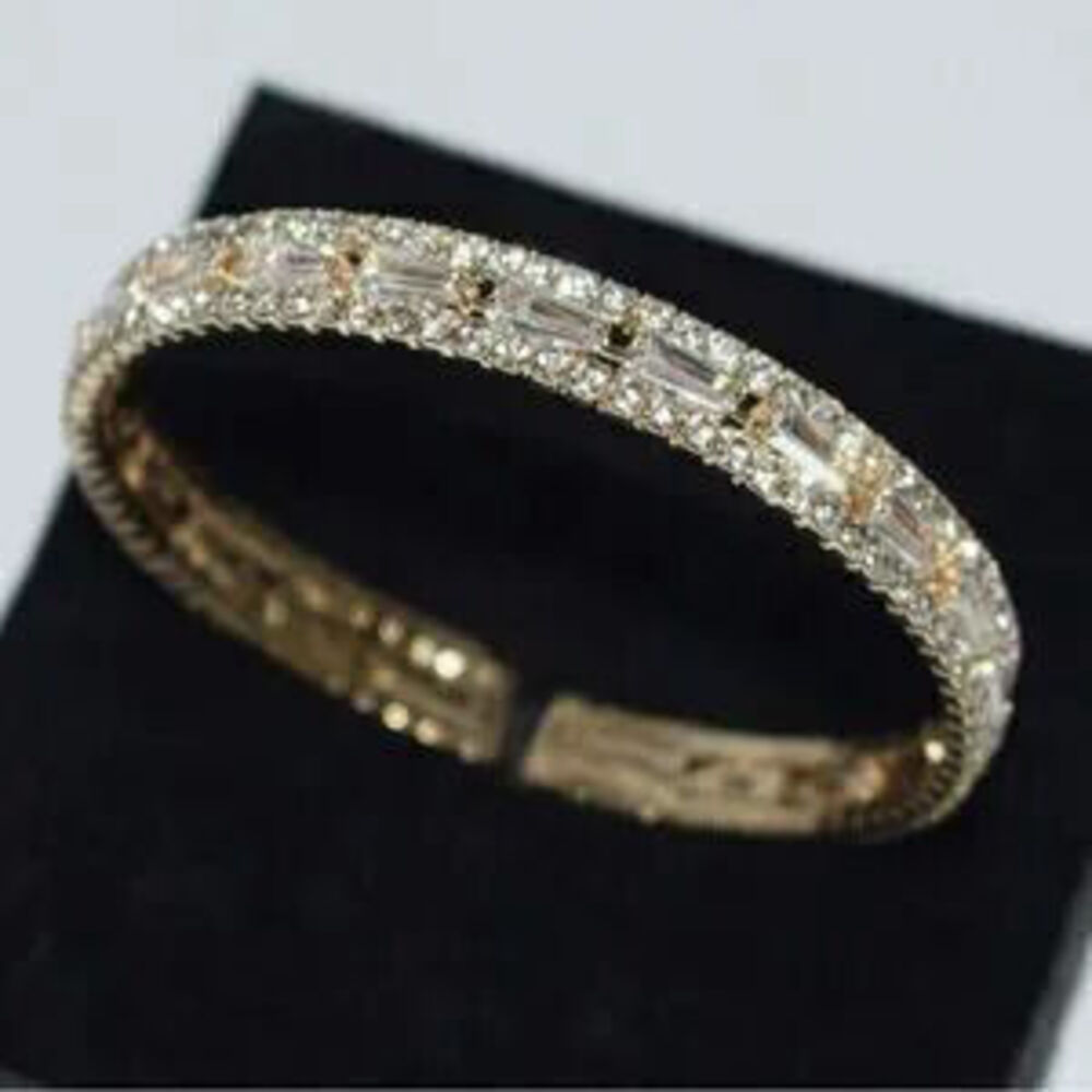 Gold Baguette CZ Bracelet